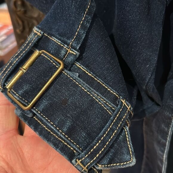 No Brand Plus size Dress 3/4 sleeve stretch denim button down belt pockets 1X - Picture 12 of 17